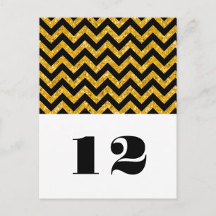 Carte postale Parties scintillant Chevron jaune