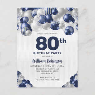 Carte Postale Parties scintillant d'argent bleu de la Marine mod