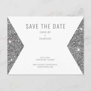 Carte Postale Parties scintillant d'argent Image moderne Enregis