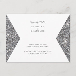 Carte Postale Parties scintillant d'argent mariage d'image Enreg