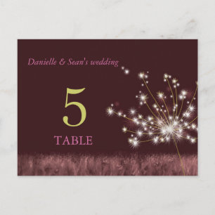Carte Postale Parties scintillant d'automne Dandelion Mariage Nu
