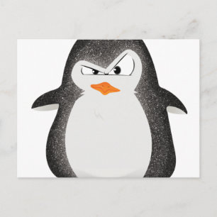 Carte Postale Parties scintillant de pingouin en colère Imprimer