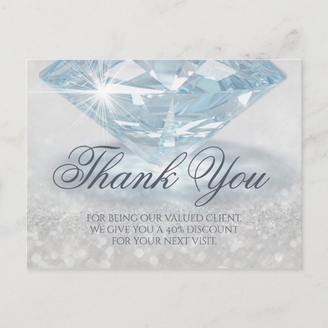 Carte Postale Parties scintillant Diamond Gemstone Jewelry Desig (Devant)