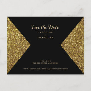 Carte Postale Parties scintillant d'or image & Black Glam Enregi