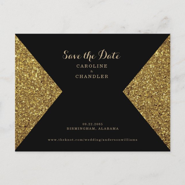 Carte Postale Parties scintillant d'or image & Black Glam Enregi (Devant)