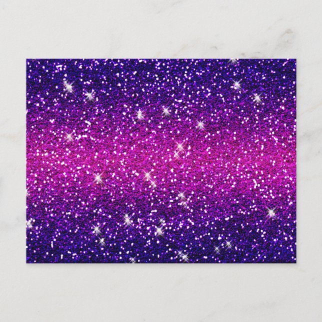 Carte Postale Parties scintillant Étincelles Purple Pink Texture (Devant)