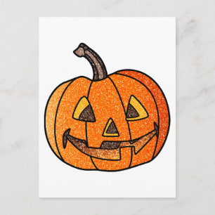Carte Postale Parties scintillant Jack O'Lantern