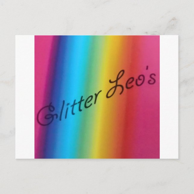 Carte Postale Parties scintillant Leo (Devant)