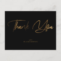 Parties scintillant or Chic Merci noir personnalis
