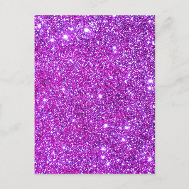Carte Postale Parties scintillant rose violet brillant concepteu (Devant)