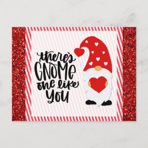 Carte Postale Parties scintillant rouge Gnome drôle