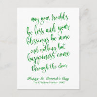 Parties scintillant Script Irish Blessing St. Patr