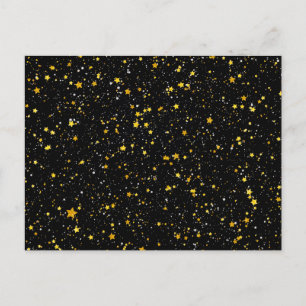 Carte Postale Parties scintillant Stars3 - Noir Or