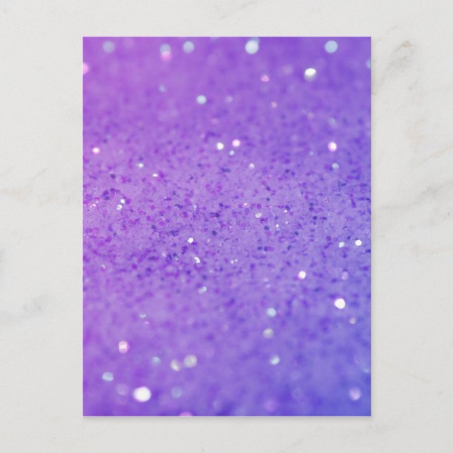 Carte Postale Parties scintillant violette brillante - brillante (Devant)
