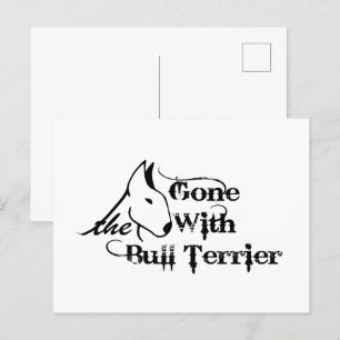 Carte Postale Partis avec les amoureux de les chiens du BULL TER