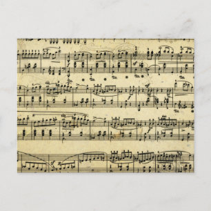 Carte Postale Partition de musique antique