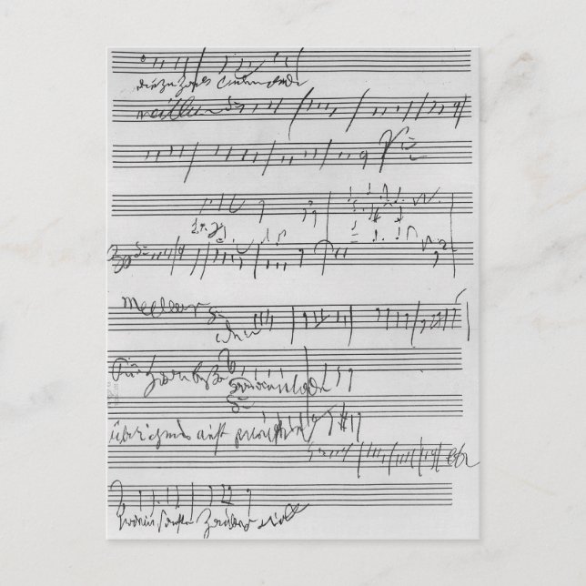 Carte Postale Partition musicale manuscrite (Devant)