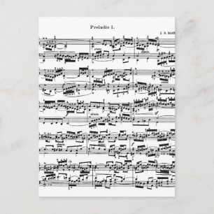 Carte Postale Partition par Bach