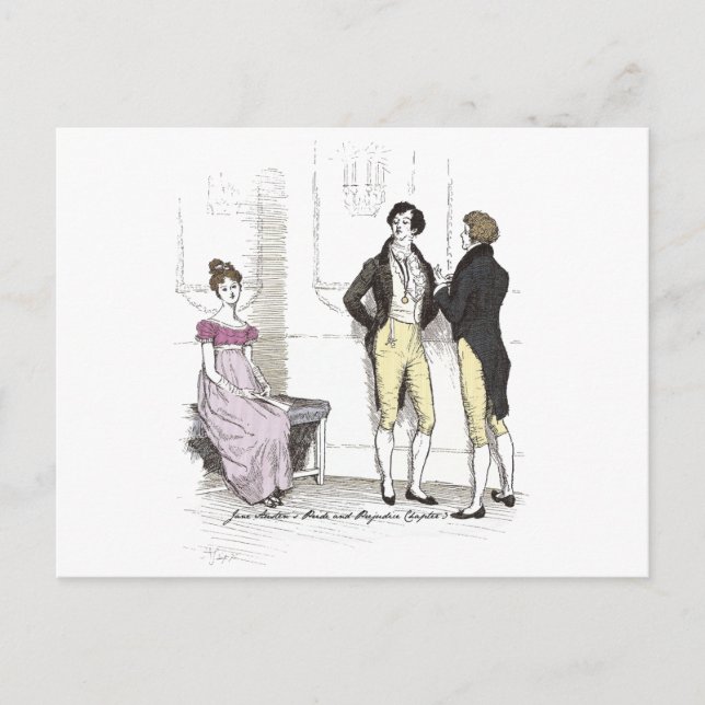 Carte Postale Pas assez beau, Jane Austen Orgueil et Préjugés (Devant)