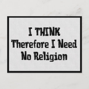 Carte Postale Pas besoin de religion