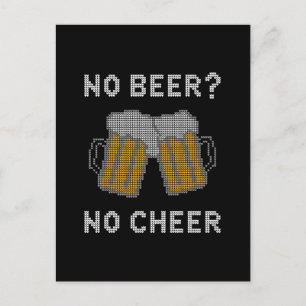 Carte Postale Pas de bière, pas de joie, pull moche