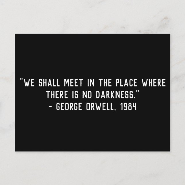 Carte Postale Pas de citation de Darkness Orwell (Devant)