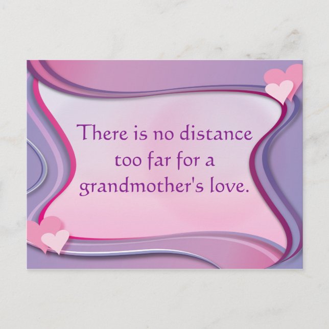 Carte Postale Pas de distance trop loin pour la citation d'amour (Devant)