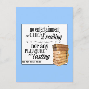 Carte Postale Pas de divertissement aussi bon marché que la lect