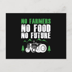 Carte Postale Pas de fermiers Pas de nourriture Pas de futur tra