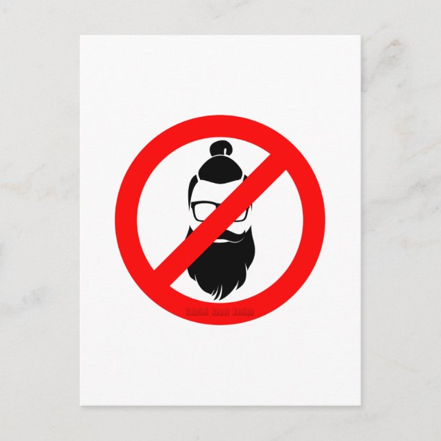 Carte Postale Pas de Hipsters ou de Buns (Devant)