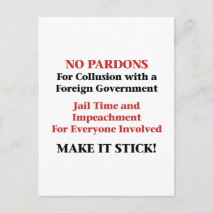 Carte Postale Pas de pardon pour la collusion !