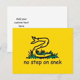Carte Postale Pas de pas sur les mèmes de serpent Gadsden parodi