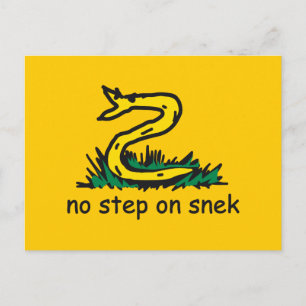Carte Postale Pas de pas sur les mèmes de snek Gadsden parodie S