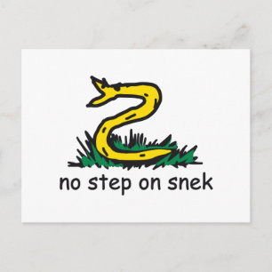 Carte Postale Pas de pas sur les mèmes de snek parodie de Gadsde