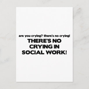 Carte Postale Pas de pleurs dans le travail social