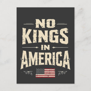 Carte Postale Pas de rois en Amérique Trump Humour politique