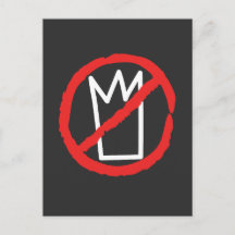 Pas de rois protestent logo de couronne