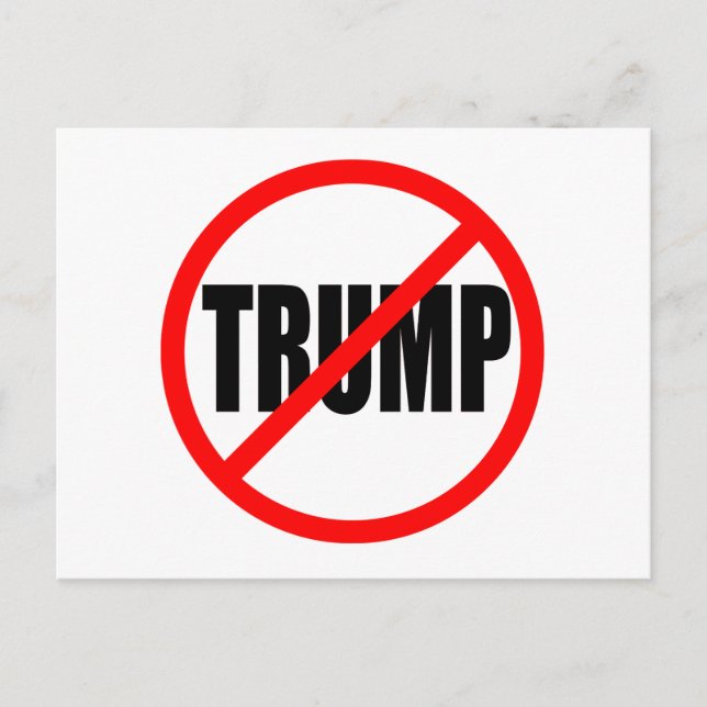 CARTE POSTALE "PAS DE TRUMP" (Devant)