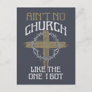 Carte Postale Pas d'église comme celle que j'ai eu design de tex