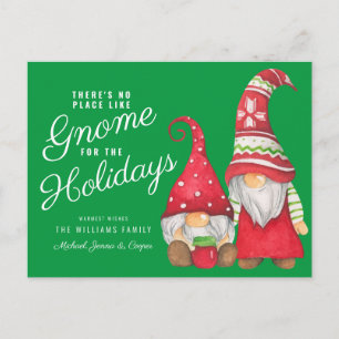 Carte Postale Pas d'endroit comme Gnome pour les vacances