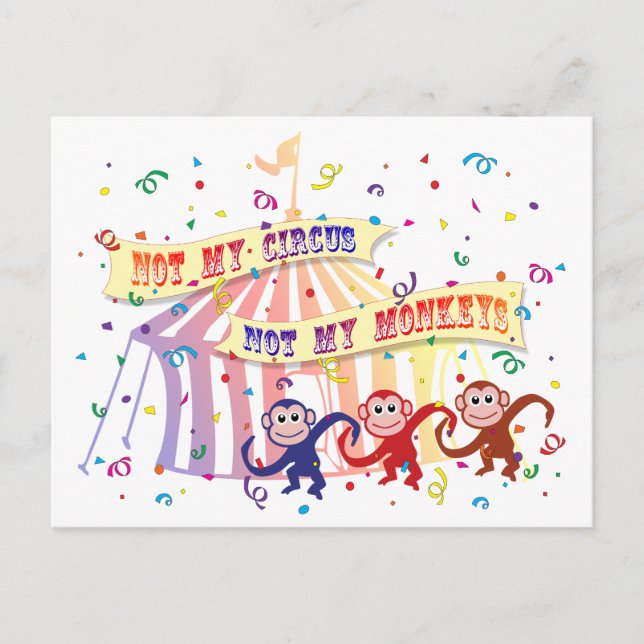 Carte Postale Pas mon cirque... (Devant)
