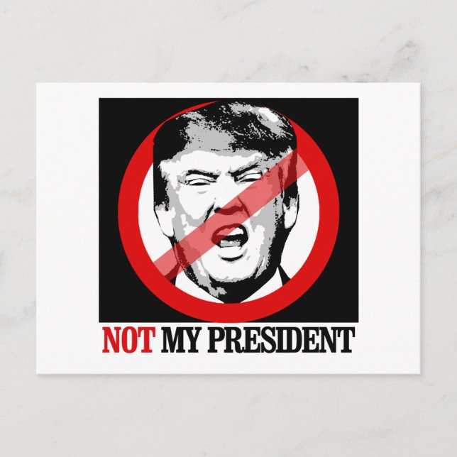 Carte Postale Pas mon président - Anti-Trump (Devant)