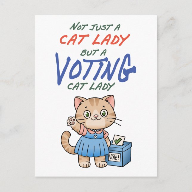 Carte Postale Pas Seulement Une Femme De Chat, Mais Un Dessin De (Devant)