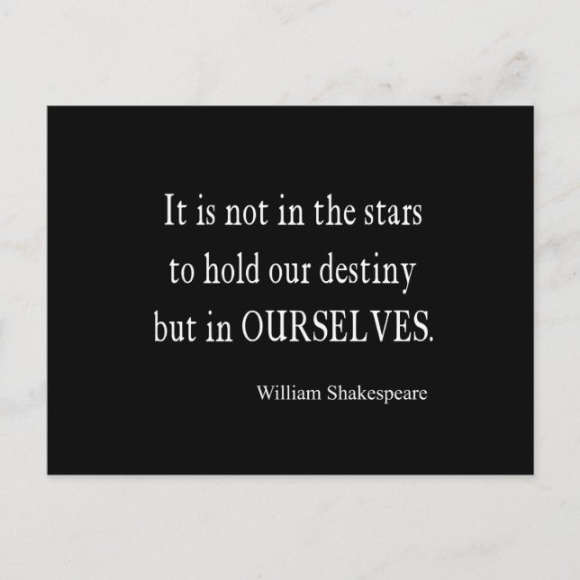 Carte Postale Pas Stars Destiny, Mais Nous-Mêmes Shakespeare Cit (Devant)