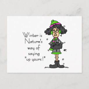 Carte Postale Pas un fan d'hiver