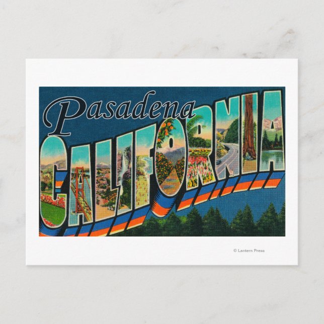 Carte Postale Pasadena, Californie - Scènes de grandes lettres (Devant)