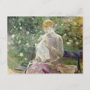 Carte Postale Pasie couture dans le jardin de Bougival, 1881
