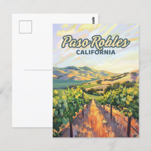 Carte Postale Paso Robles California Vineyard Côte Centrale