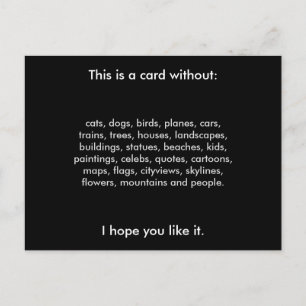 Carte Postale Passage à la poste sans aucune des choses habituel