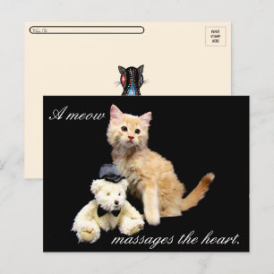 Carte Postale Passage à niveau - Cat Pic - Sundrop et Teddy Bear